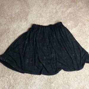 Earthbound Short Black Acid-Wash Skirt